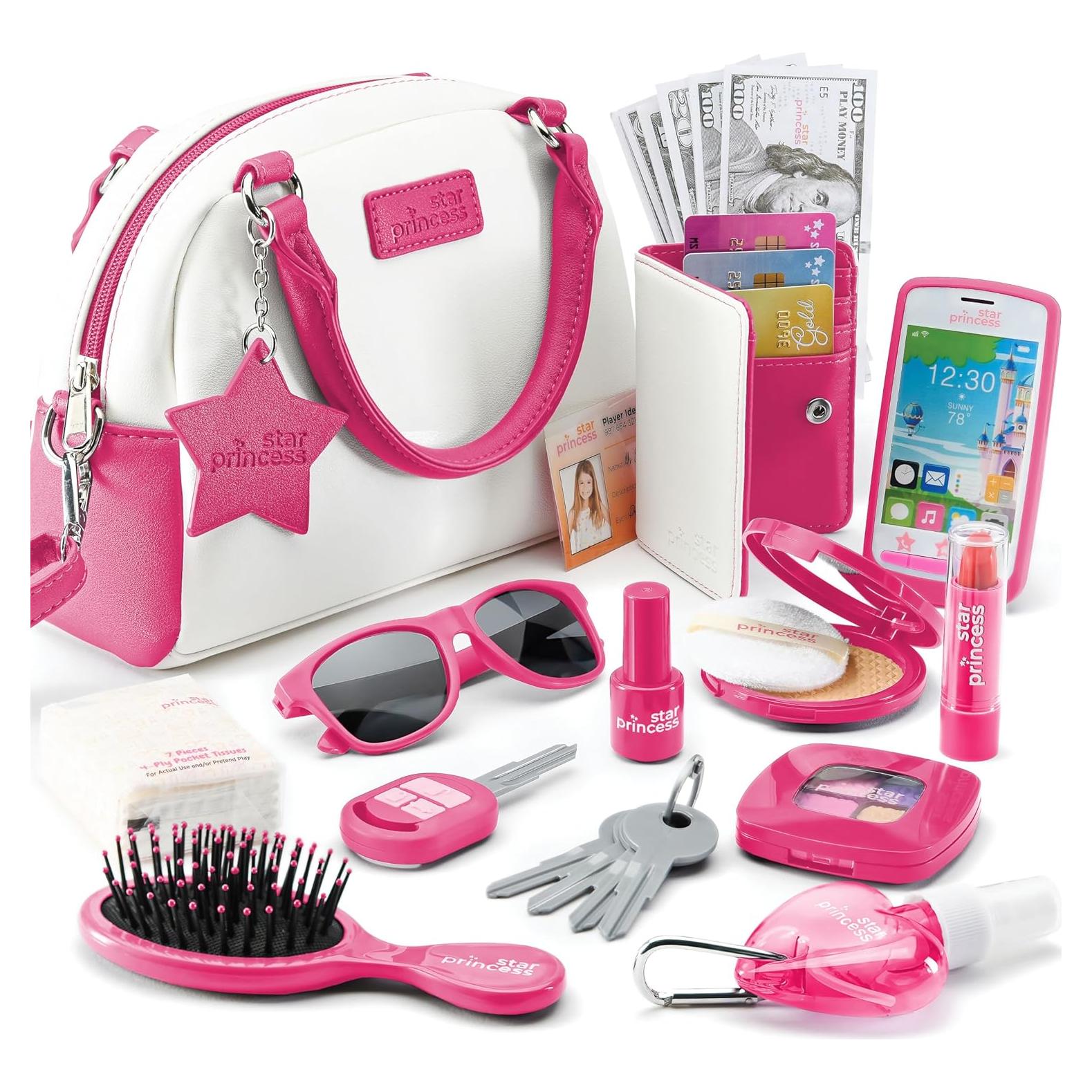 Conjunto de bolso de juego Star Princess rosa con accesorios