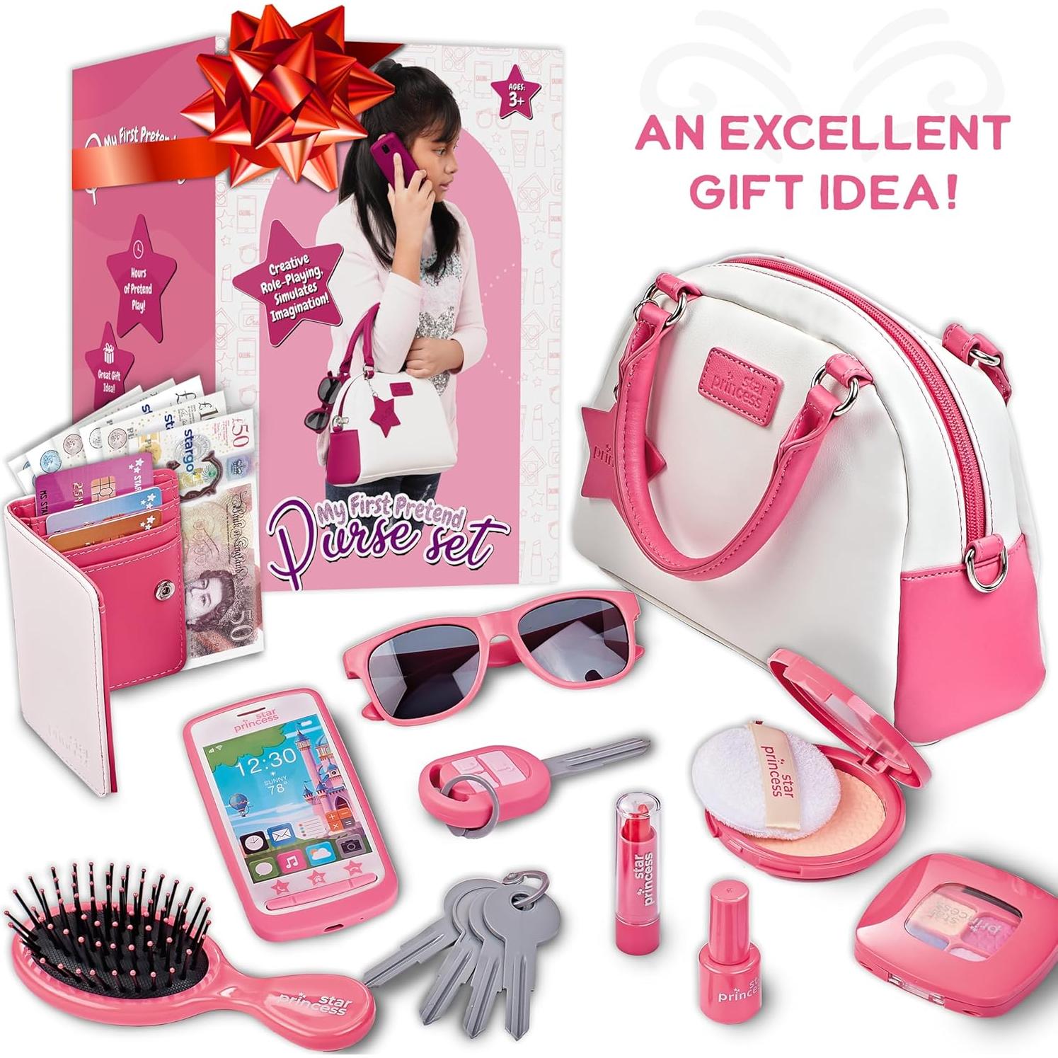 Conjunto de bolso de juego Star Princess rosa con accesorios