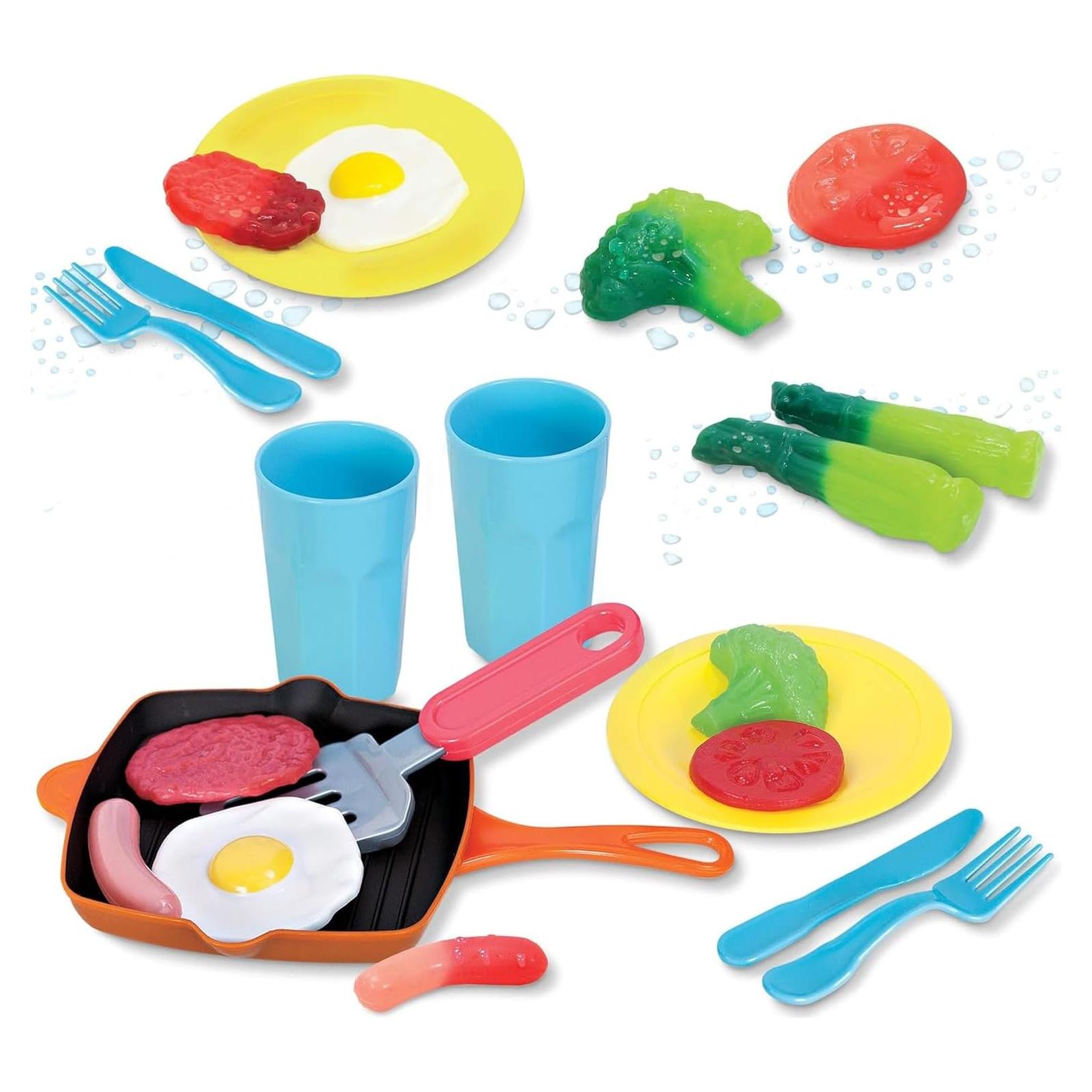Juego de Comida de Juguete Kidzlane - Set de 22 Piezas Cambia Color