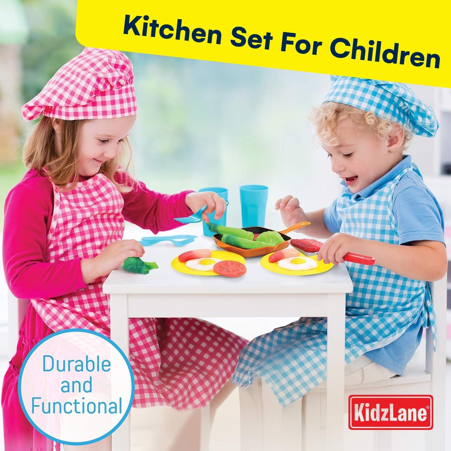 Juego de Comida de Juguete Kidzlane - Set de 22 Piezas Cambia Color