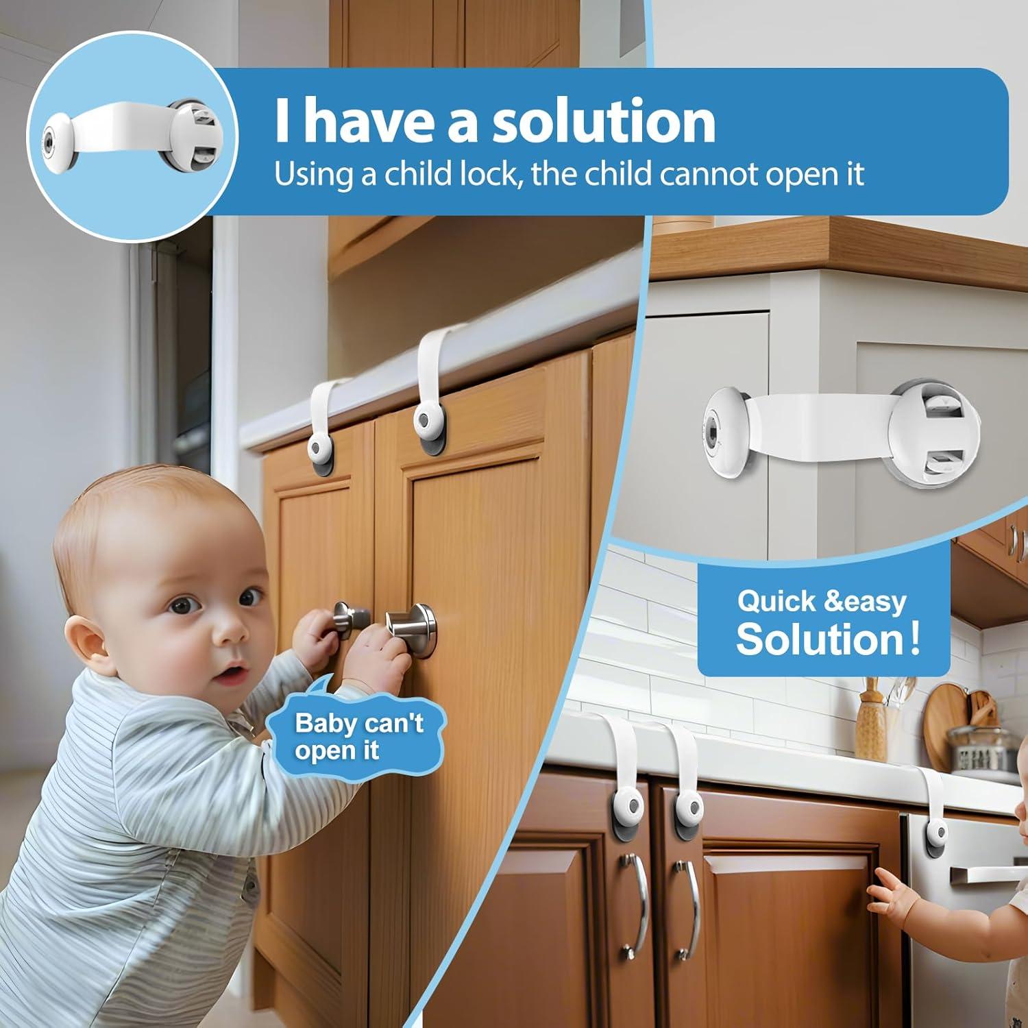 Candados de Seguridad para Niños NiceTCU - 2 Piezas con Adhesivo 3M