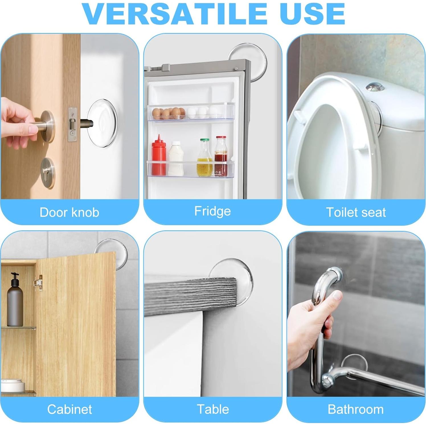 Topes de puerta autoadhesivos JZWBLILY 5cm (6 Pack) transparentes