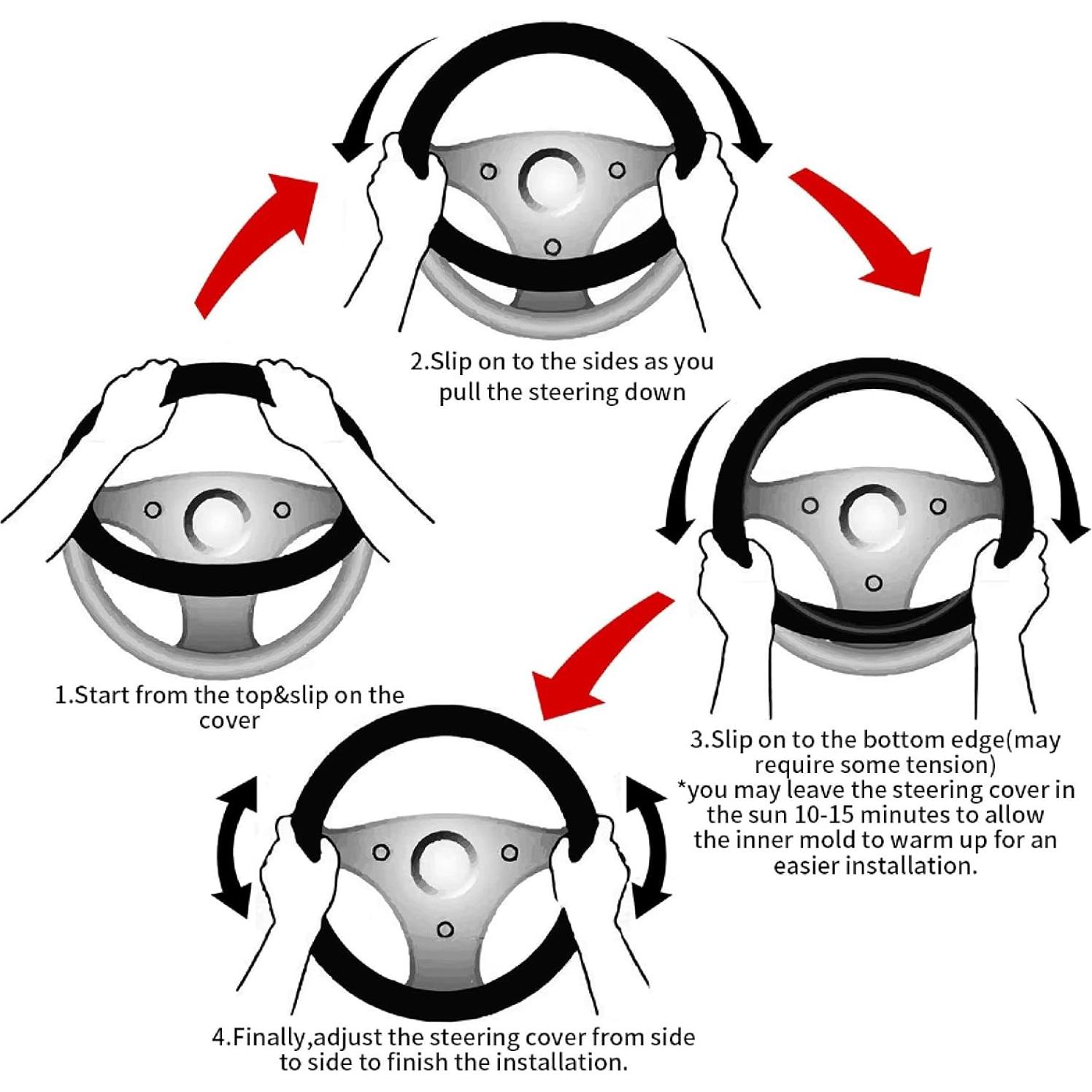 Cubierta de Volante KARREAL 15 Pulgadas Leopardo Antideslizante