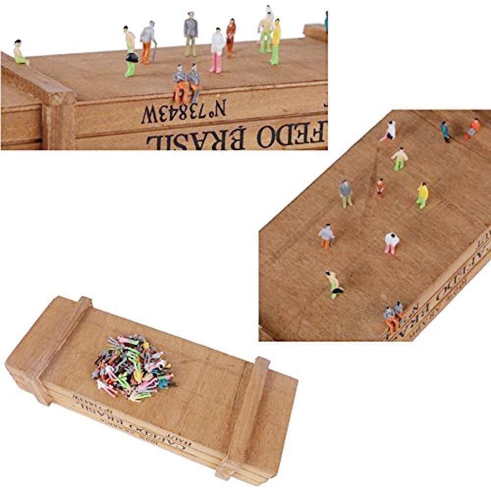 100 Figuras de Personas Modelo Pintadas 1:75 Airlxf para Escenas