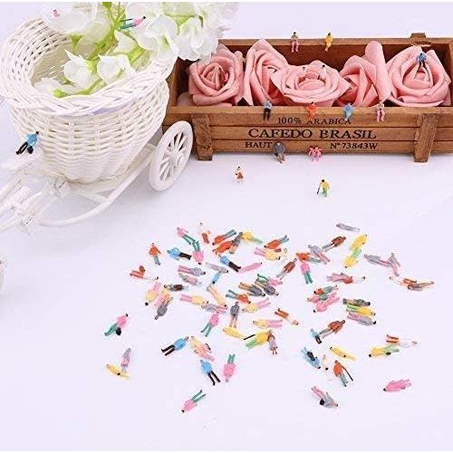 100 Figuras de Personas Modelo Pintadas 1:75 Airlxf para Escenas