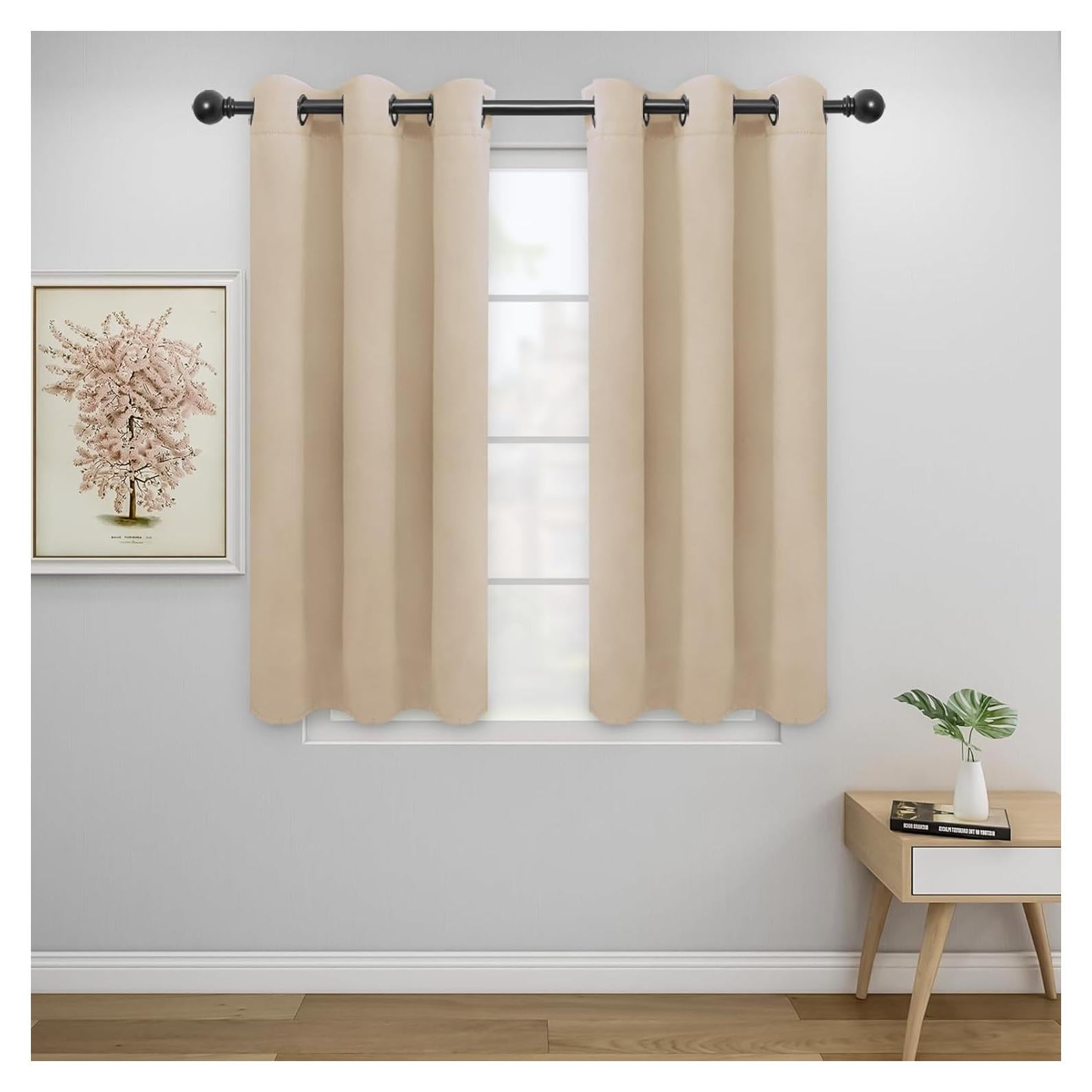 Cortinas Blackout Easy-Going 2 Paneles 86x114 cm Beige Aislantes