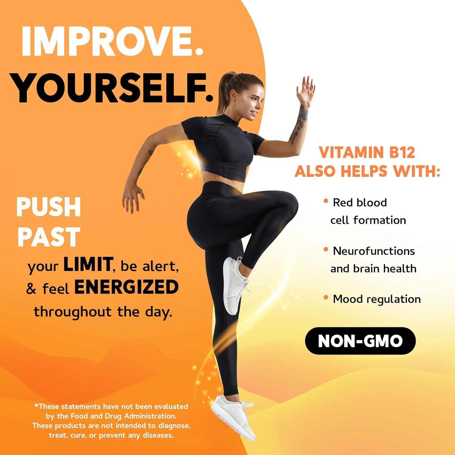 Gotas Líquidas de Vitamina B12 Veganas 5000 mcg Metilcobalamina