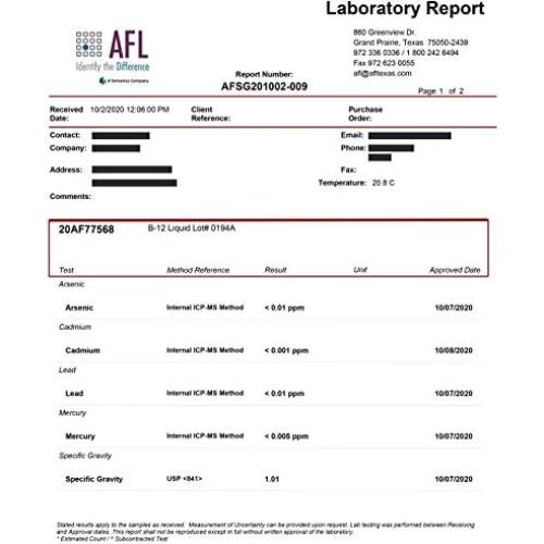 Gotas Líquidas de Vitamina B12 Veganas 5000 mcg Metilcobalamina