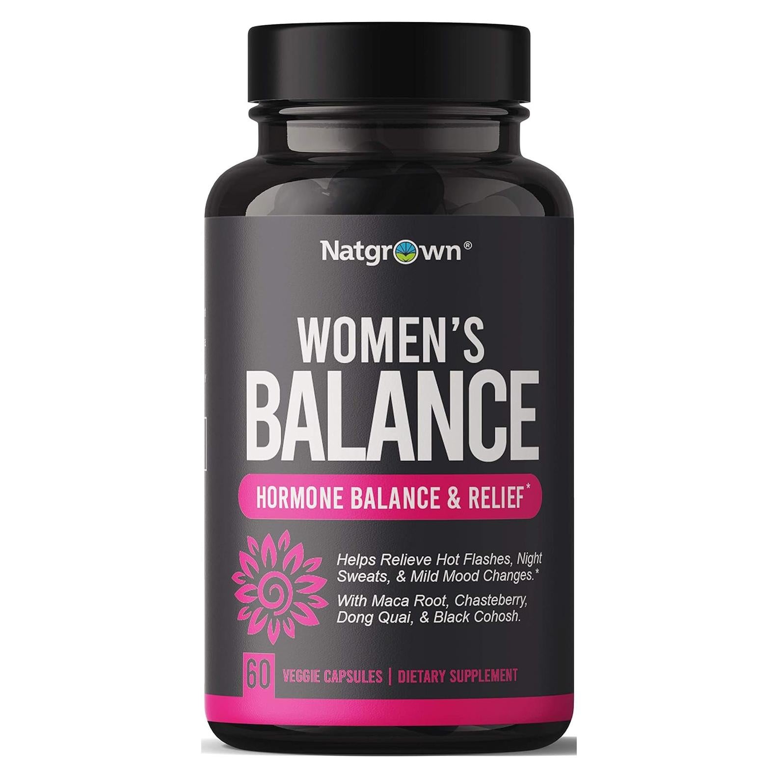 Suplemento Natgrown Equilibrio Hormonal Mujeres 60 Cápsulas