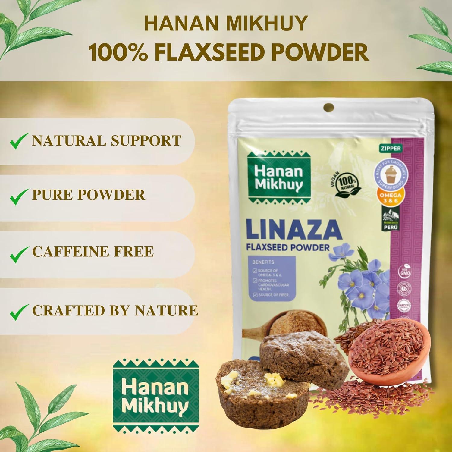 Linaza en Polvo 100g - Hanan Mikhuay, Omega-3 y Fibra Natural