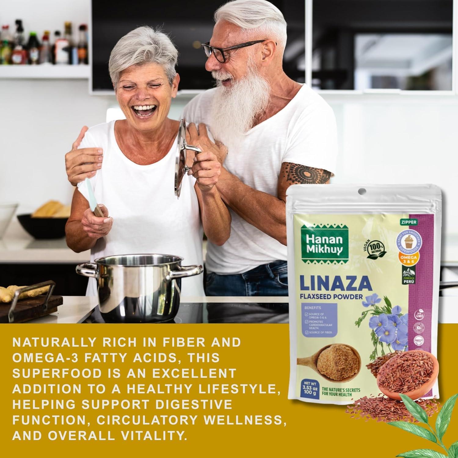Linaza en Polvo 100g - Hanan Mikhuay, Omega-3 y Fibra Natural