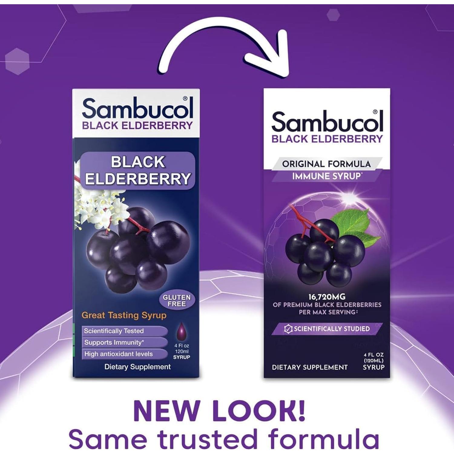 Jarabe de Saúco Negro Sambucol 230 ml - Apoyo Inmunológico