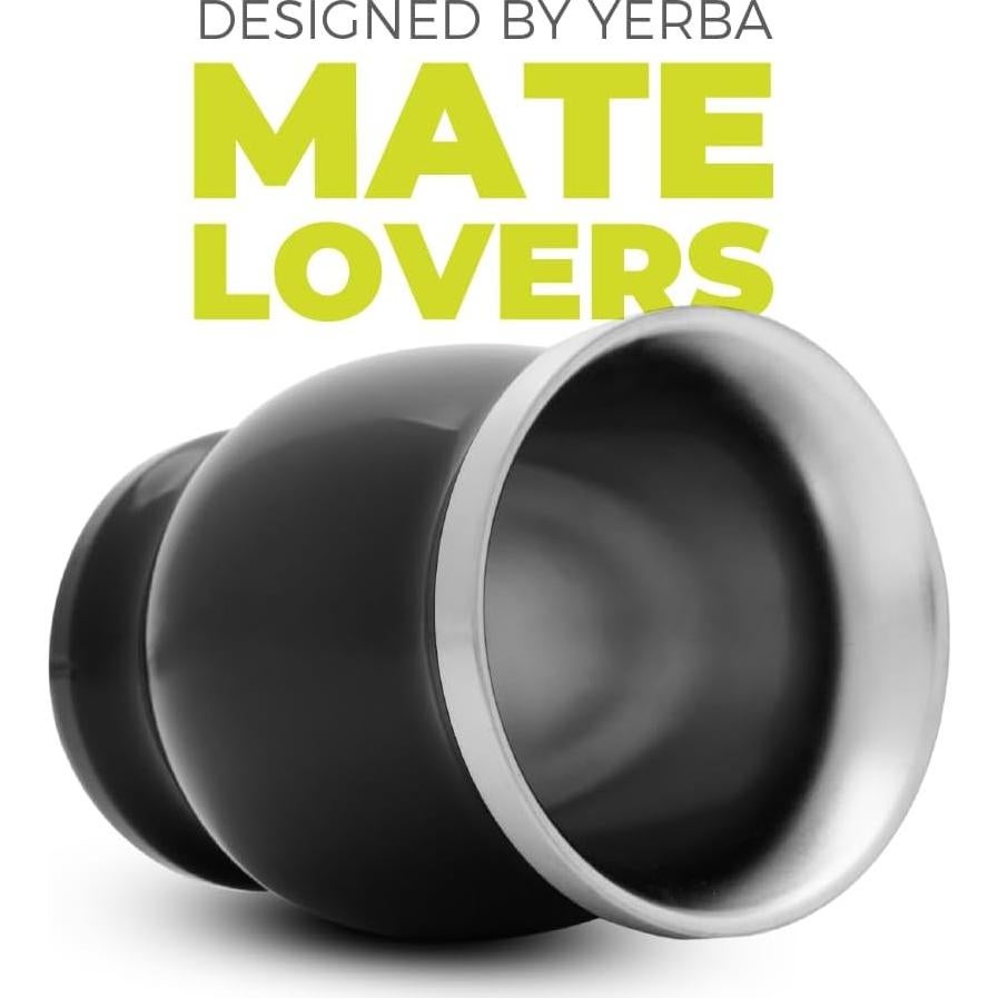 Conjunto de Taza de Mate y Bombillas de Acero Inoxidable BALIBETOV