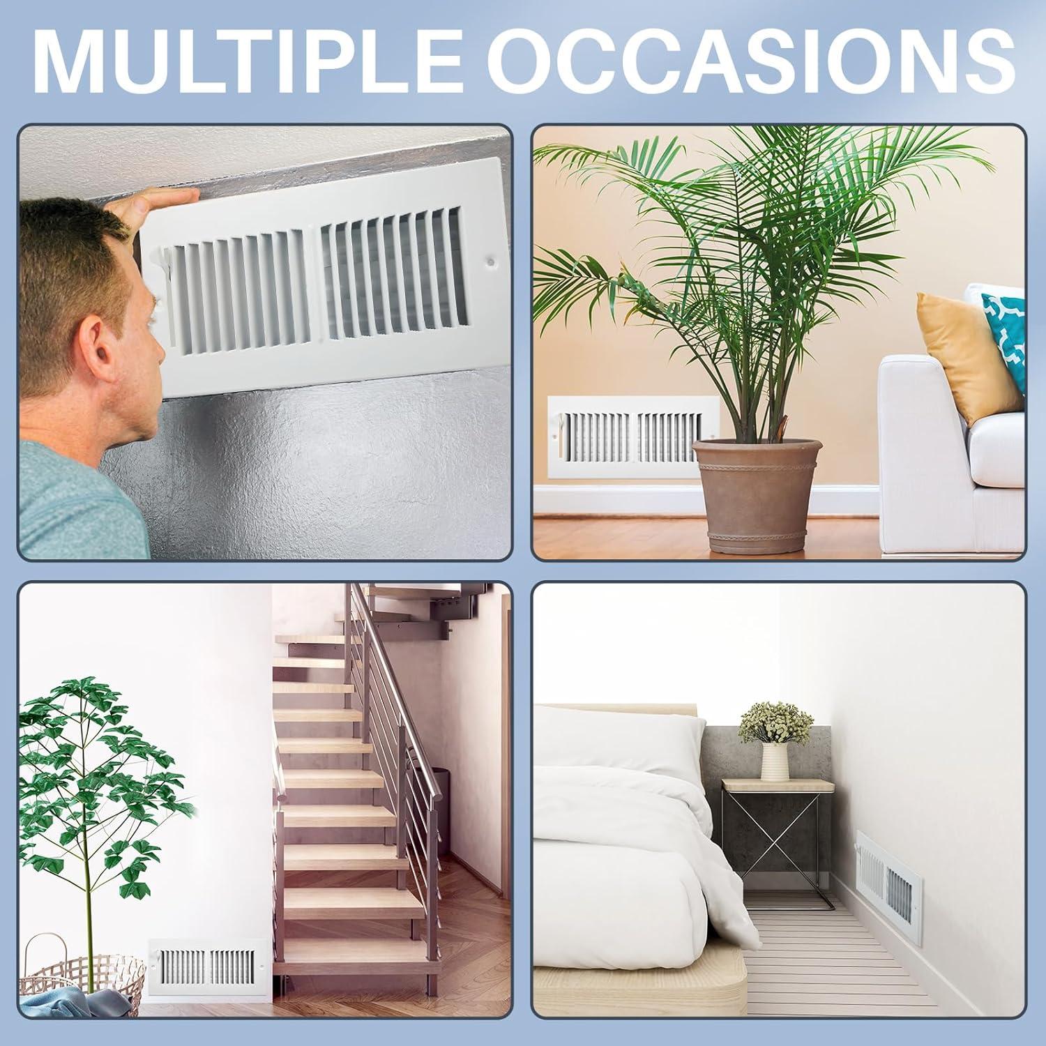 Cubierta de Ventilación Zonon 12 Pcs 25.4x10.16 cm Blanca