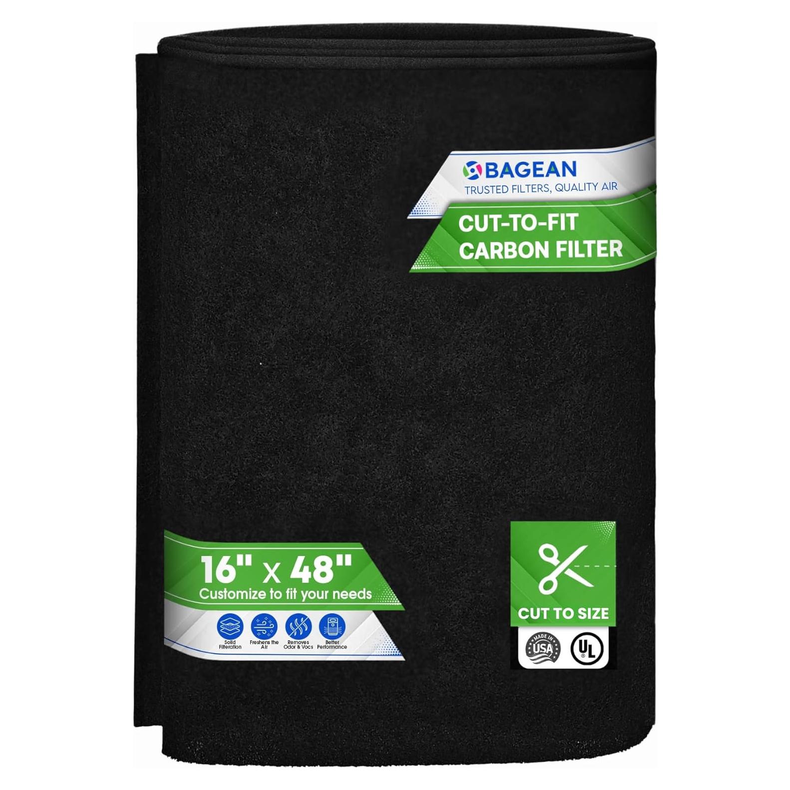 Filtro de Carbono Activado Bagean 40x120 cm para Purificadores