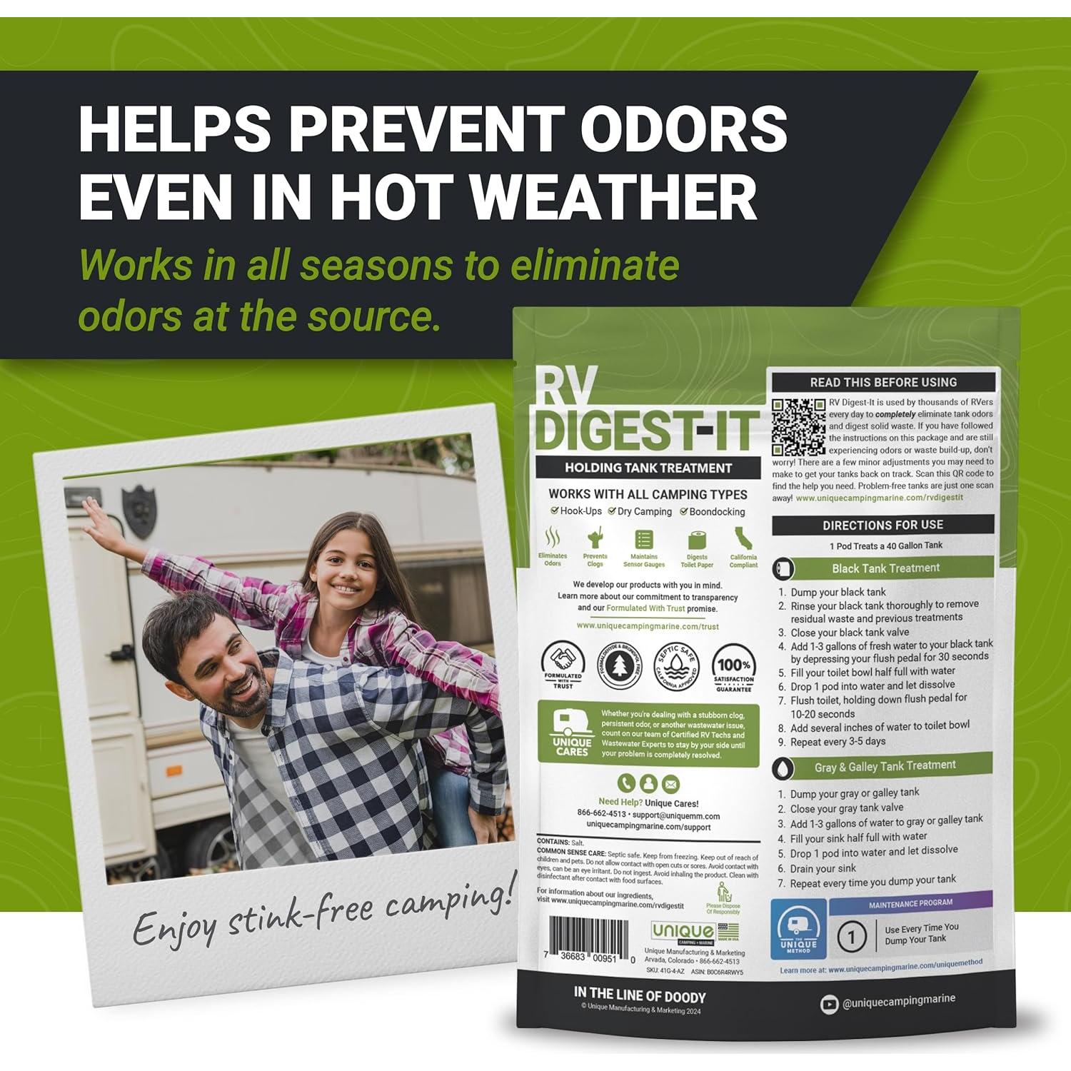 Tratamiento para Inodoro RV Unique Digest-It Classic 20 Cápsulas