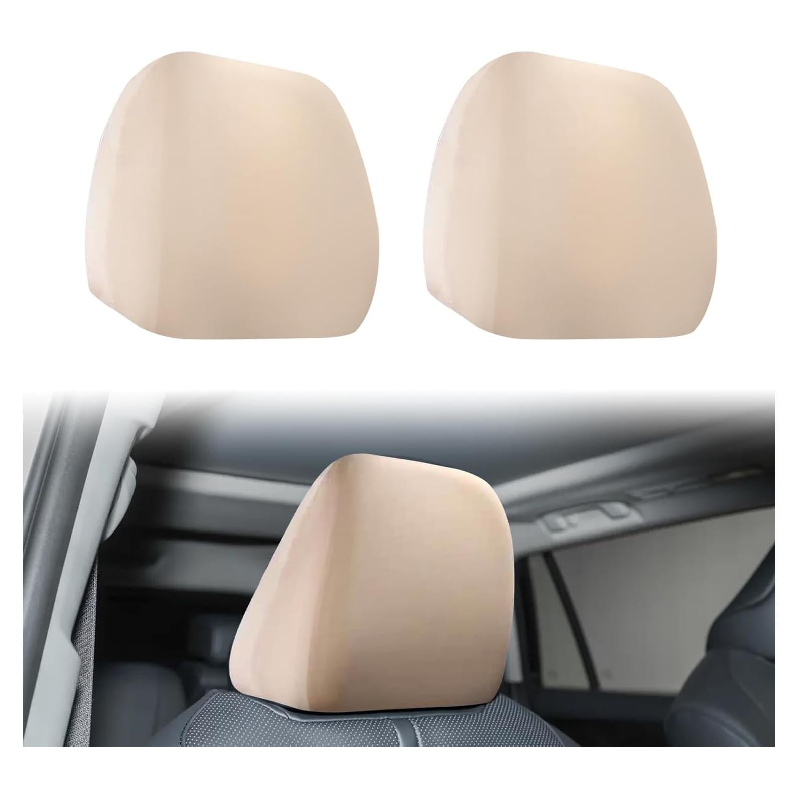 Funda de Reposacabezas de Coche Stymart Beige - 2 Piezas