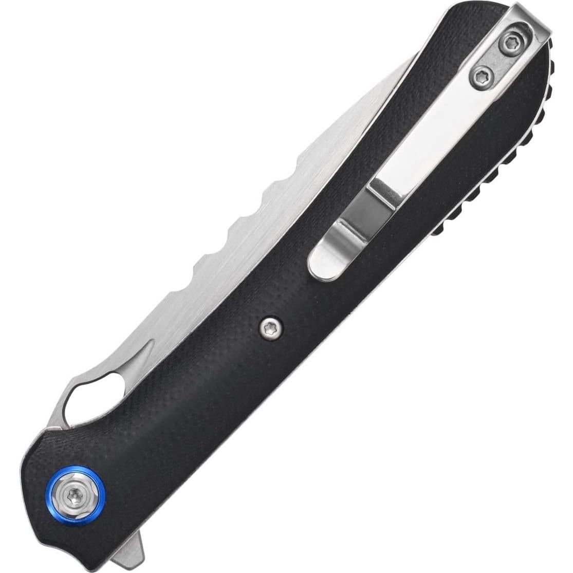 Cuchillo Plegable Sitivien ST145 Acero 14C28N Mango G10 Negro