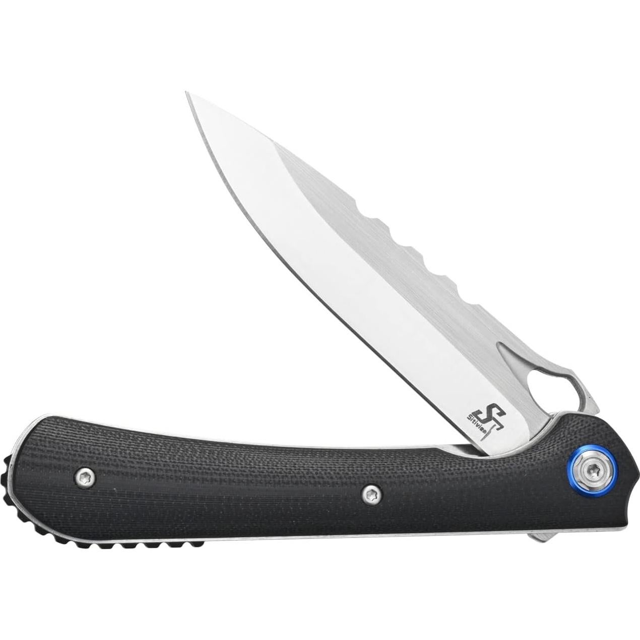 Cuchillo Plegable Sitivien ST145 Acero 14C28N Mango G10 Negro