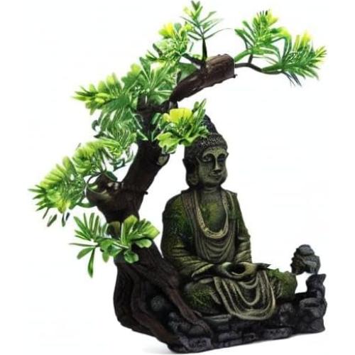 Estatua de Buda para Acuario Tfwadmx 15x6.6x23.1cm Resina