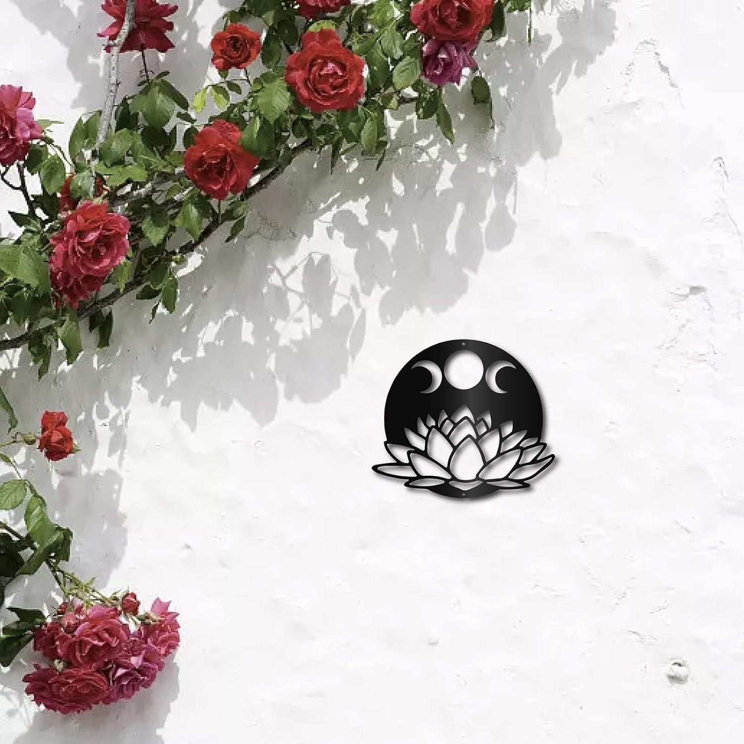 Arte de Pared Lotus Moon CREATCABIN Metal 30x26cm Decoración