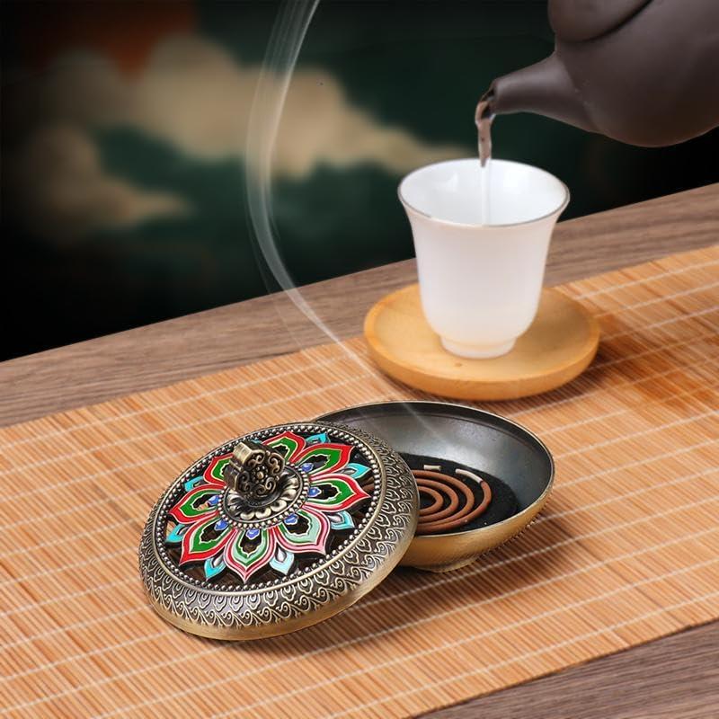 Soporte de Incienso Clásico Cavimort Loto Zinc 9.5cm