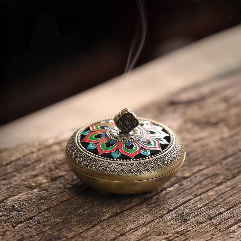 Soporte de Incienso Clásico Cavimort Loto Zinc 9.5cm