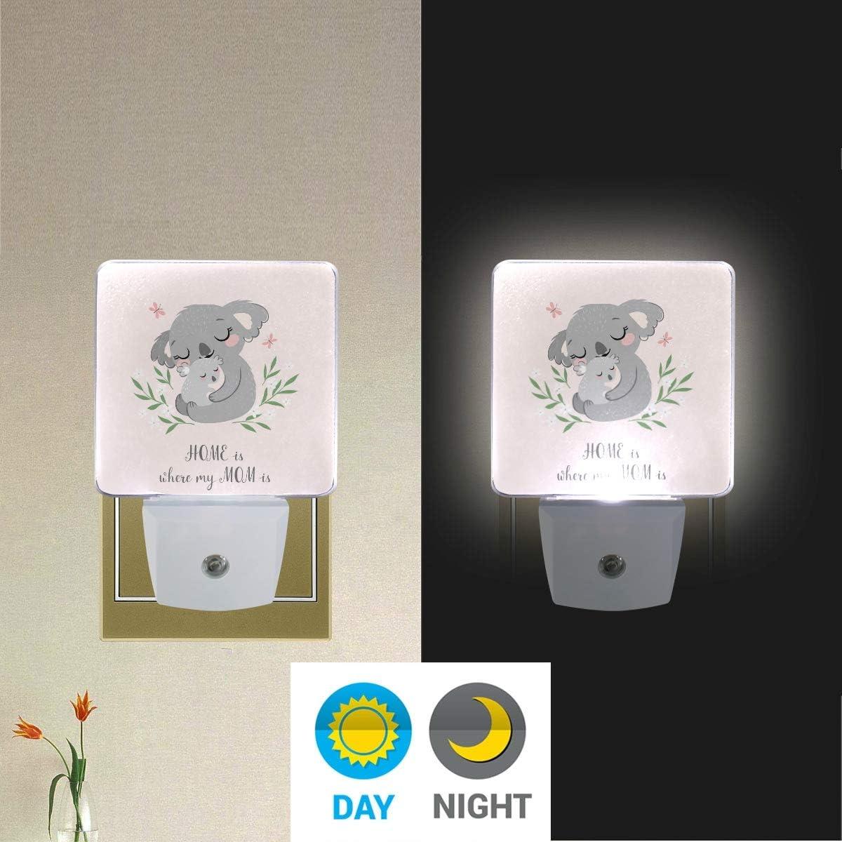 Luz Nocturna LED Enchufable AngelaBao Koala 2-Pack 0.5W