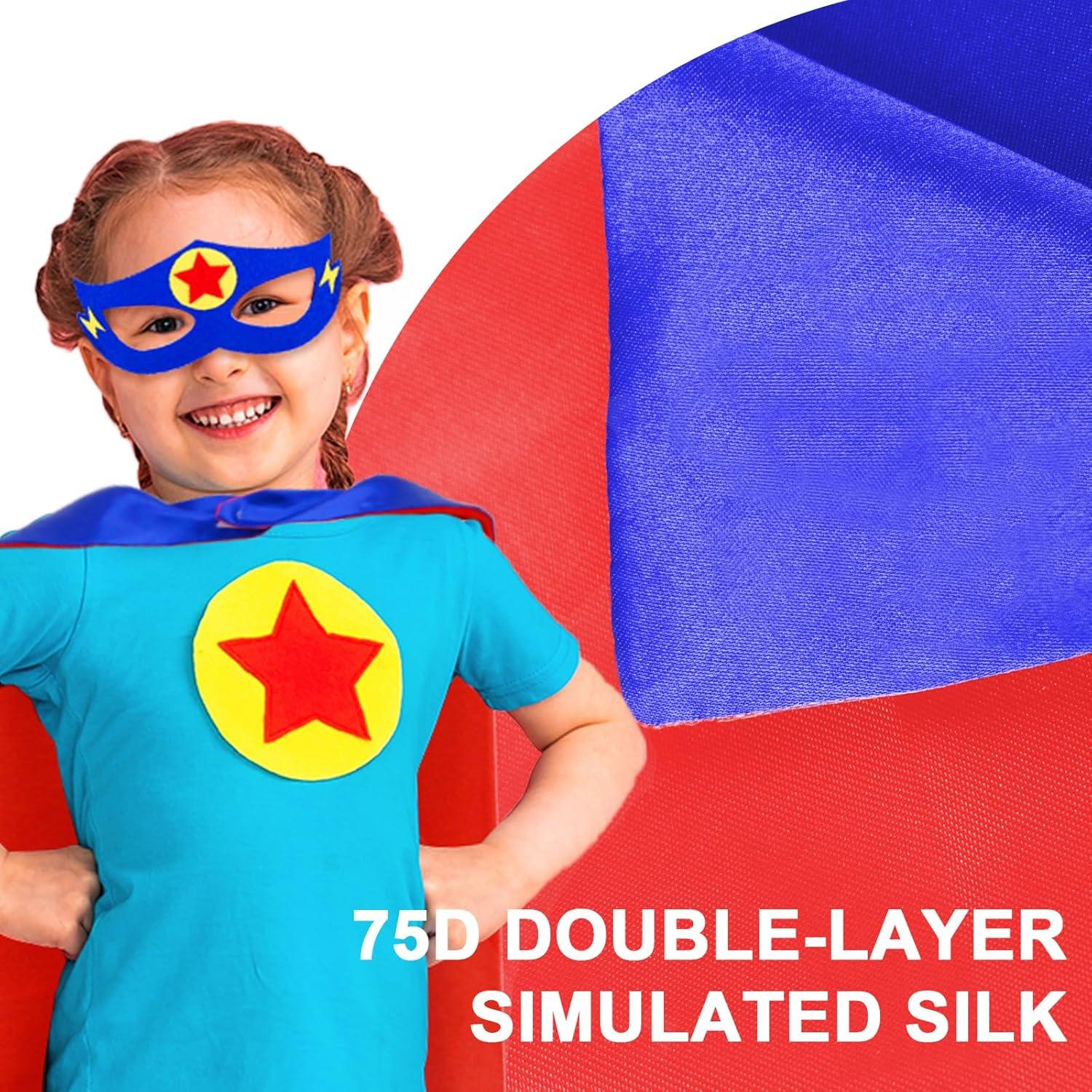 Disfraz de Superhéroe iROLEWIN para Niños con Capa y Máscara