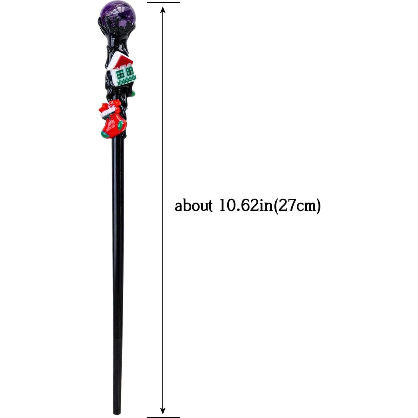 Varita Mágica de Navidad RJINGSHI con Bola de Amatista 27 cm