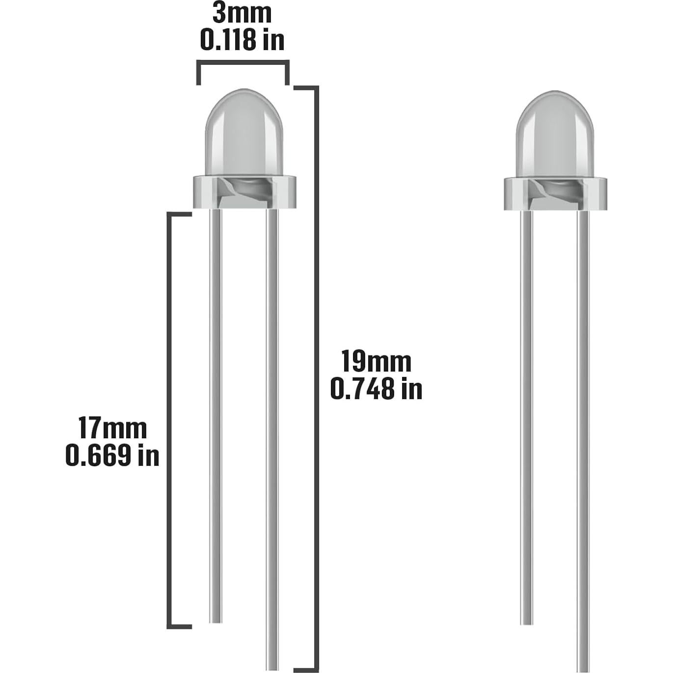 Kit de Diodos LED 3MM 200PCS ALLECIN 10 Colores