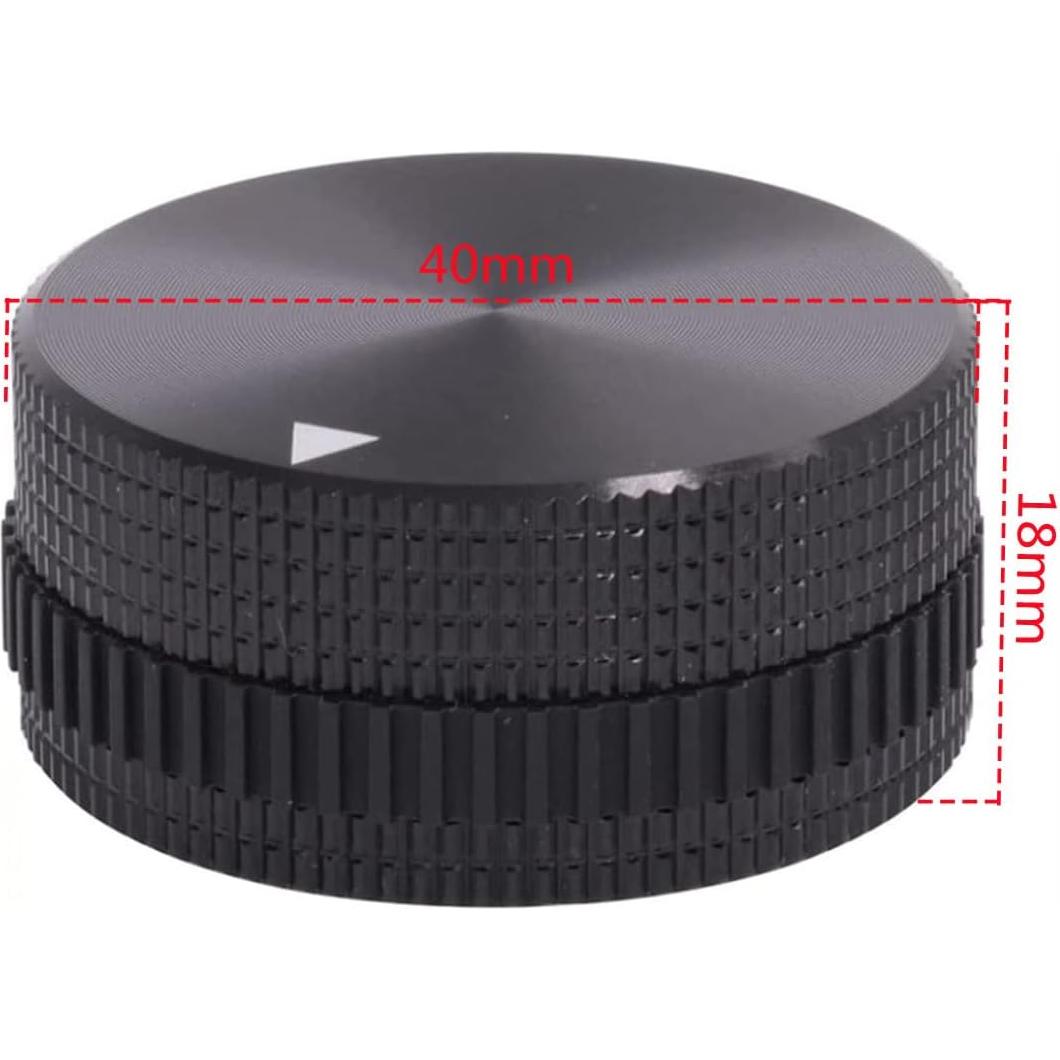 Perilla de Control de Potenciómetro Szliyands 40x18mm Aluminio Negro