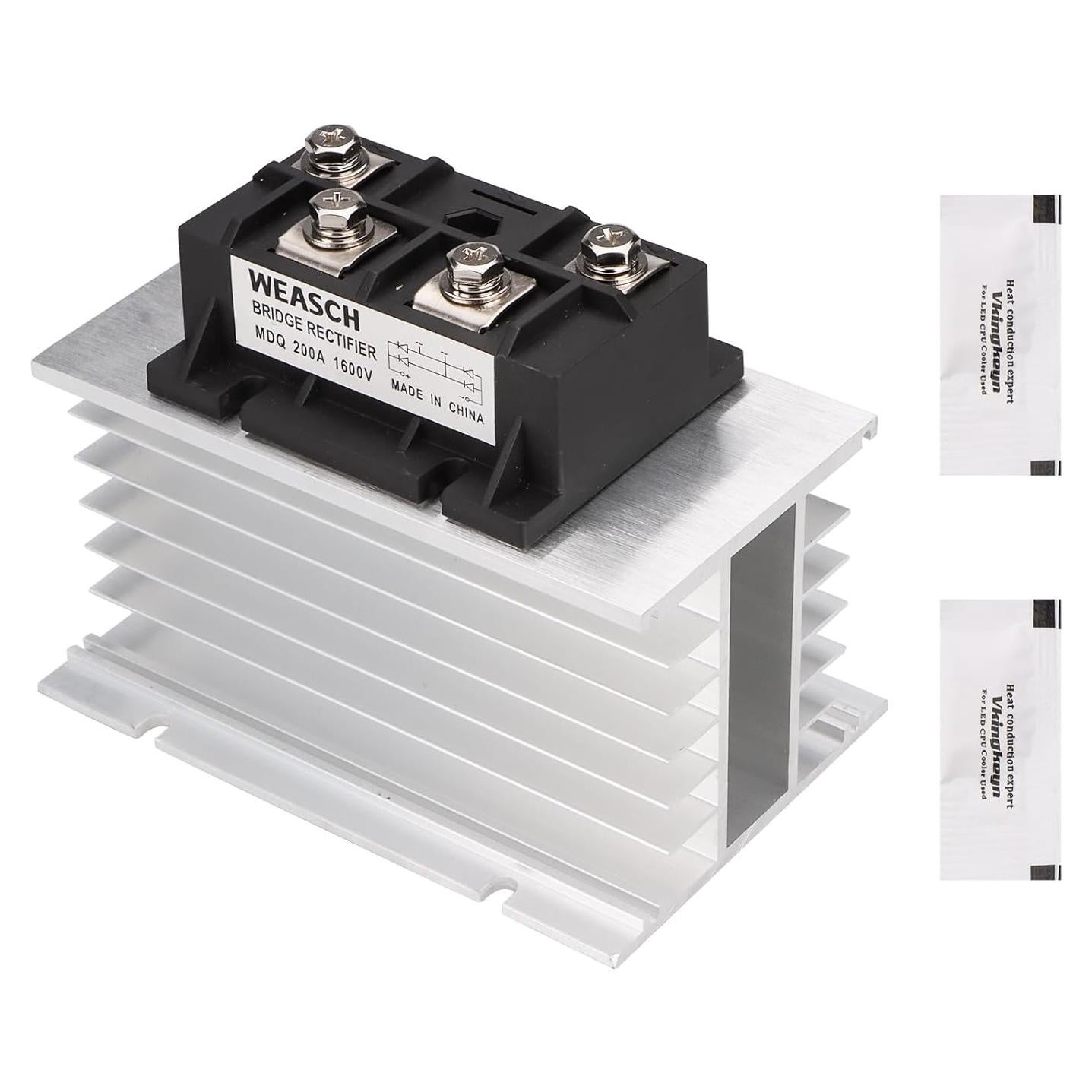 Rectificador de Puente Weasch MDQ-200A 200A 1600V Monofásico