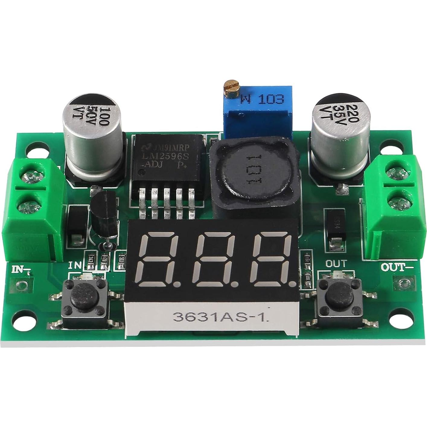 10PCS Convertidor Buck LM2596 AITRIP DC-DC Ajustable 4-40V