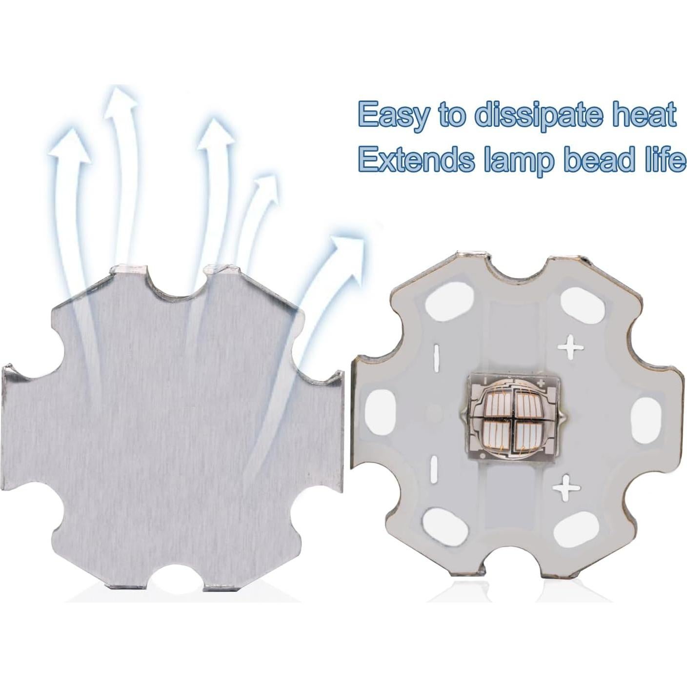 5 Piezas Luz Negra LED UV 12W 365-370nm LEDGUHON