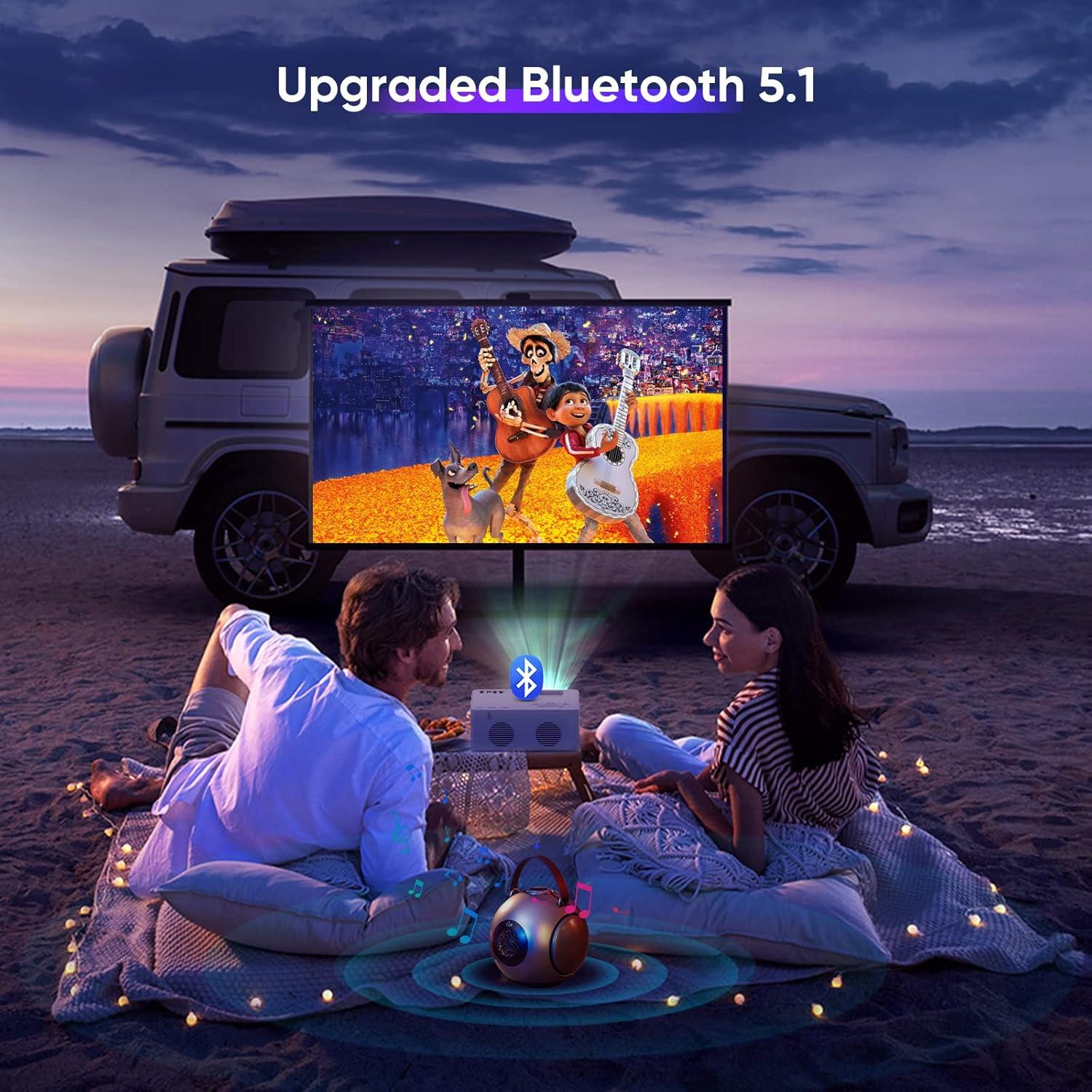 Proyector Mini TMY V78 Full HD 1080P con WiFi y Trípode