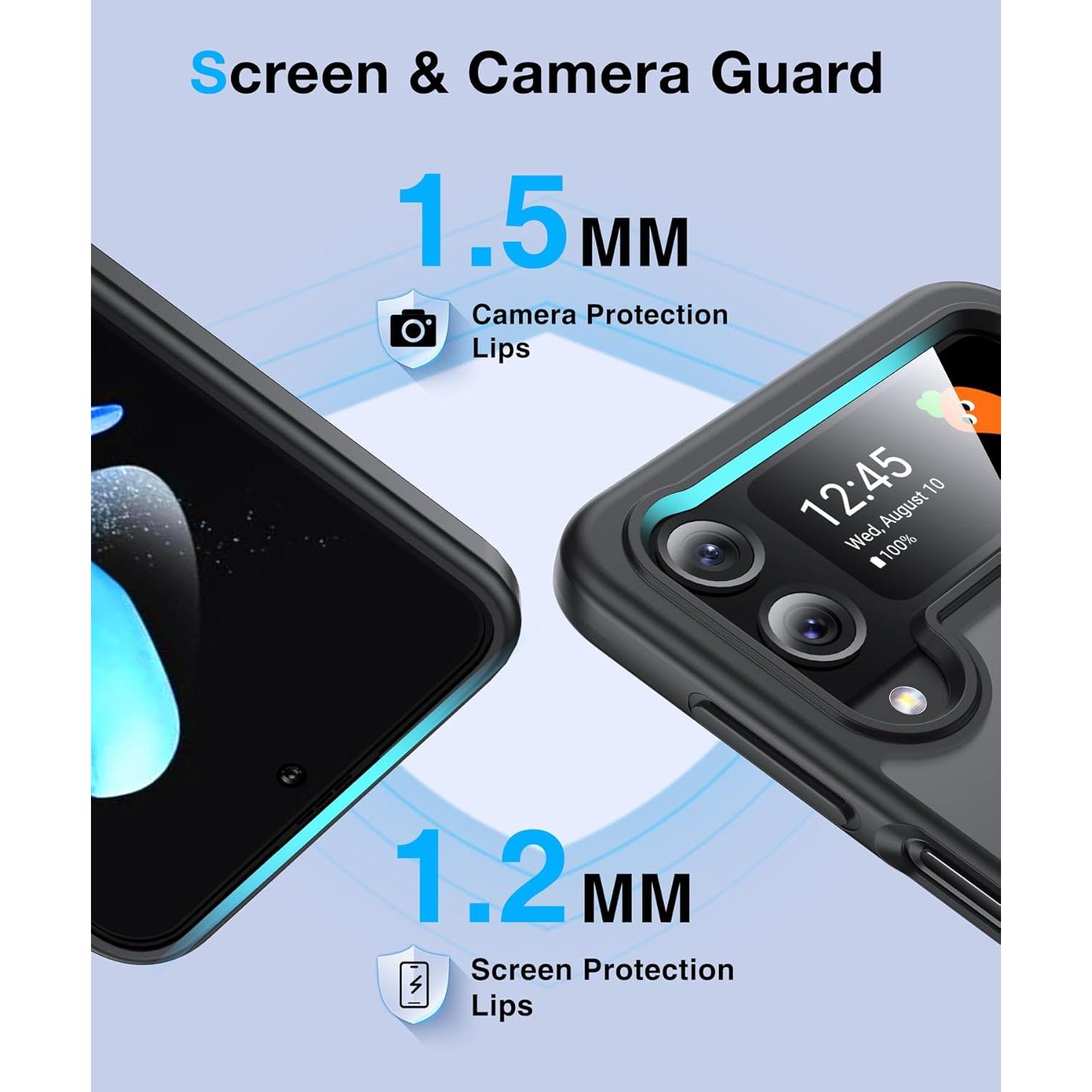 Funda Magnética FNDMIL para Samsung Galaxy Z Flip 4 - Negro