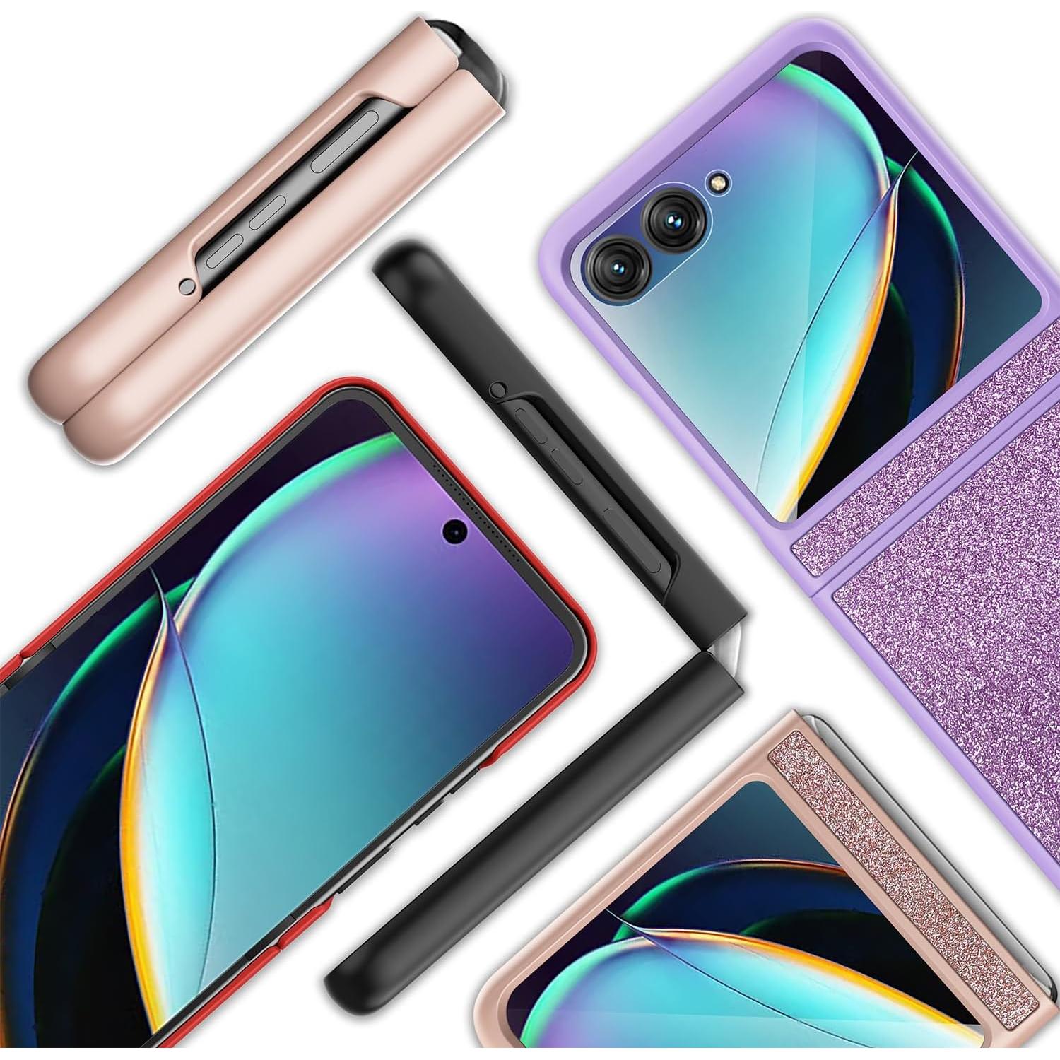 Funda Slim Brillante para Motorola Razr 2024 con Protector