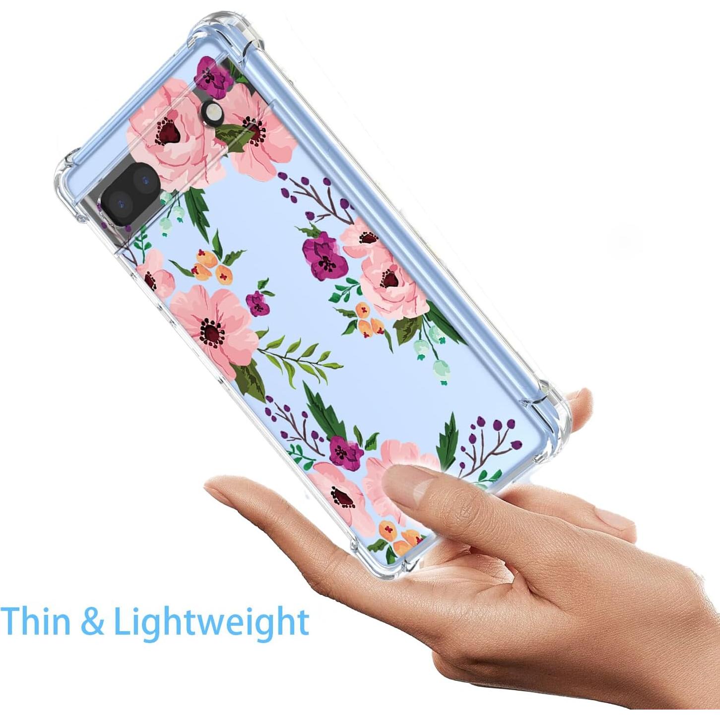 Funda Floral Transparente Google Pixel 6A - TPU Antigolpes