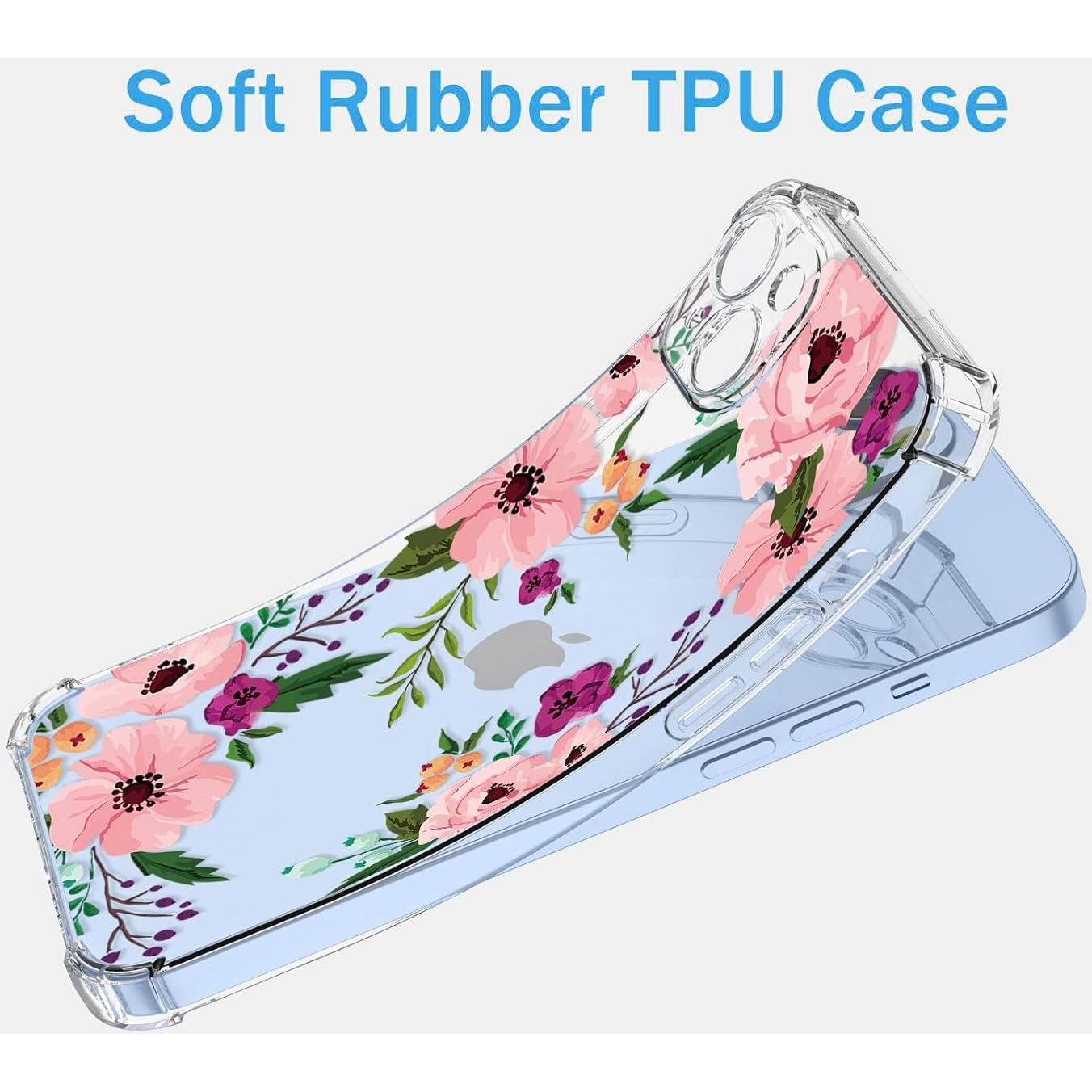 Funda Floral Transparente Google Pixel 6A - TPU Antigolpes