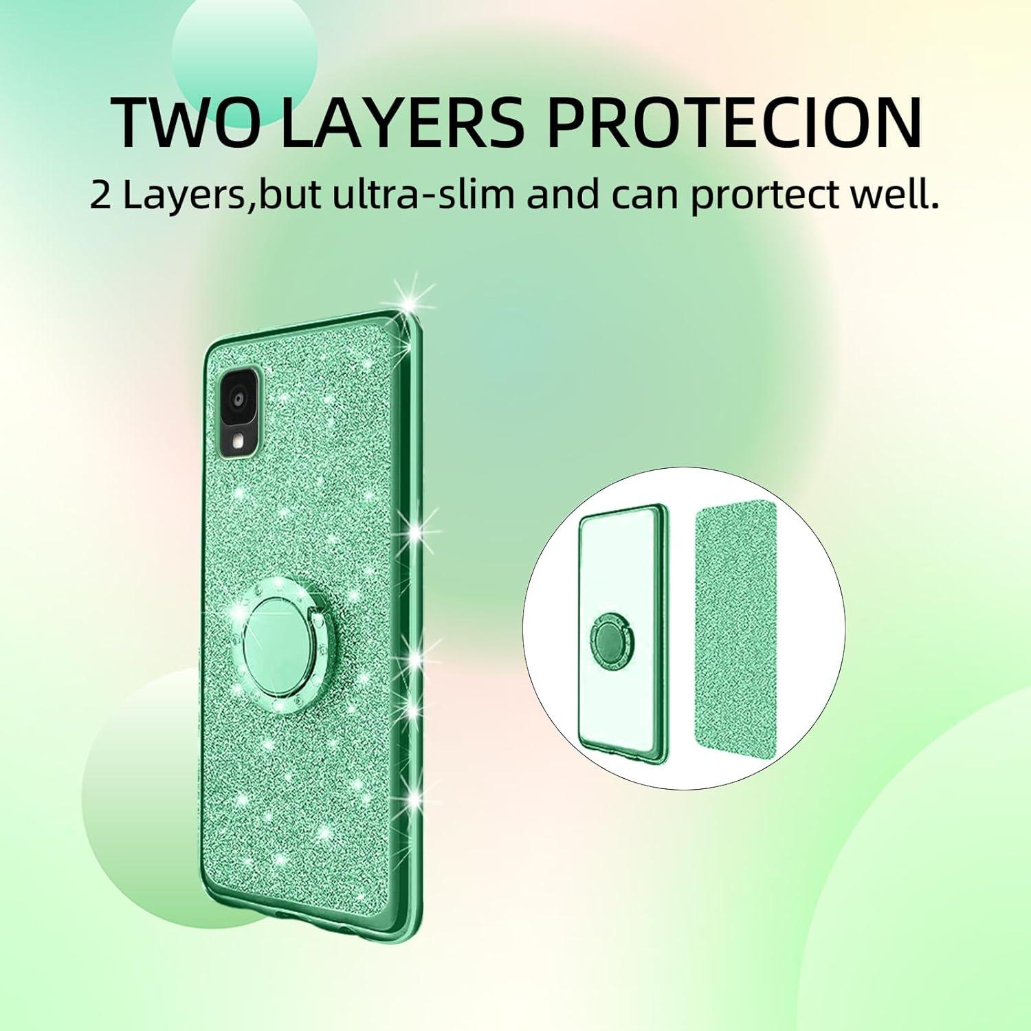 Funda Brillante KuDiNi para Alcatel TCL 30 Z T602DL Verde