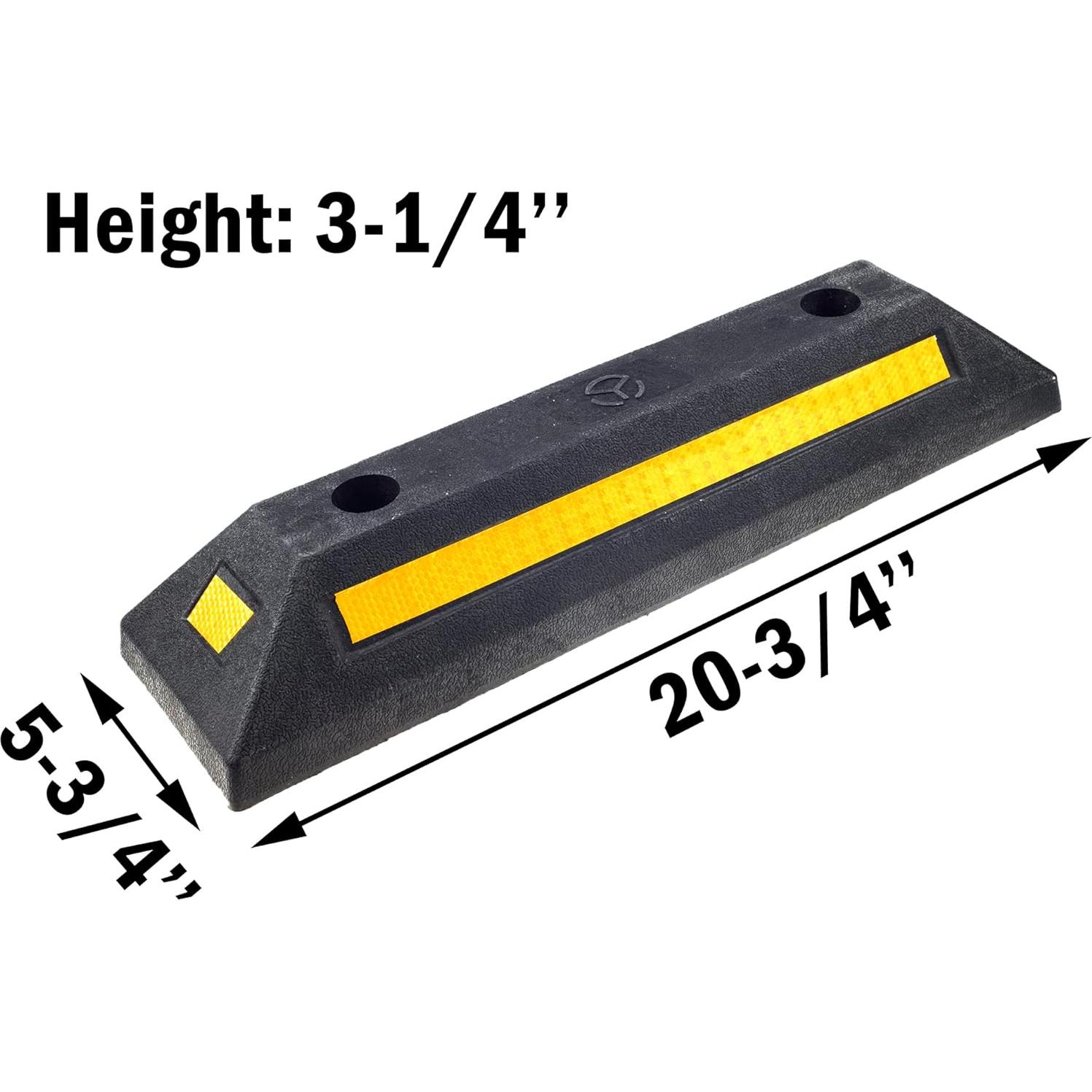 Tope de Estacionamiento de Goma Genubi 52.7x14.6cm 1PC