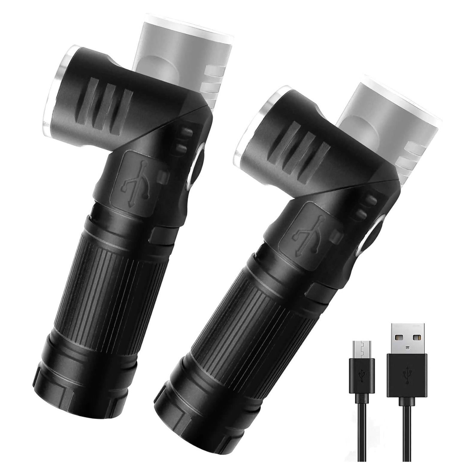 Linternas LED recargables HAUTMEC 500 lúmenes 2 unidades