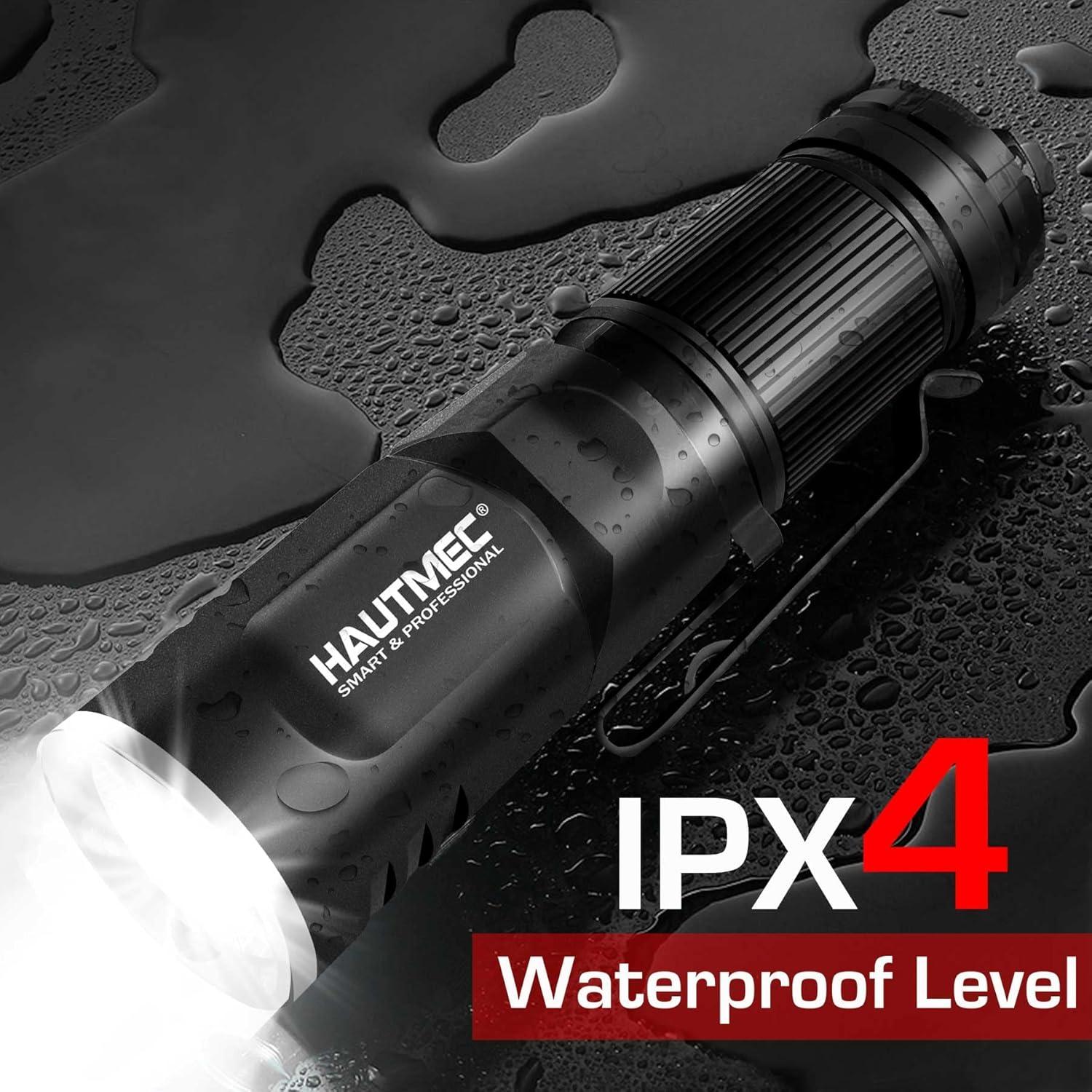 Linternas LED recargables HAUTMEC 500 lúmenes 2 unidades