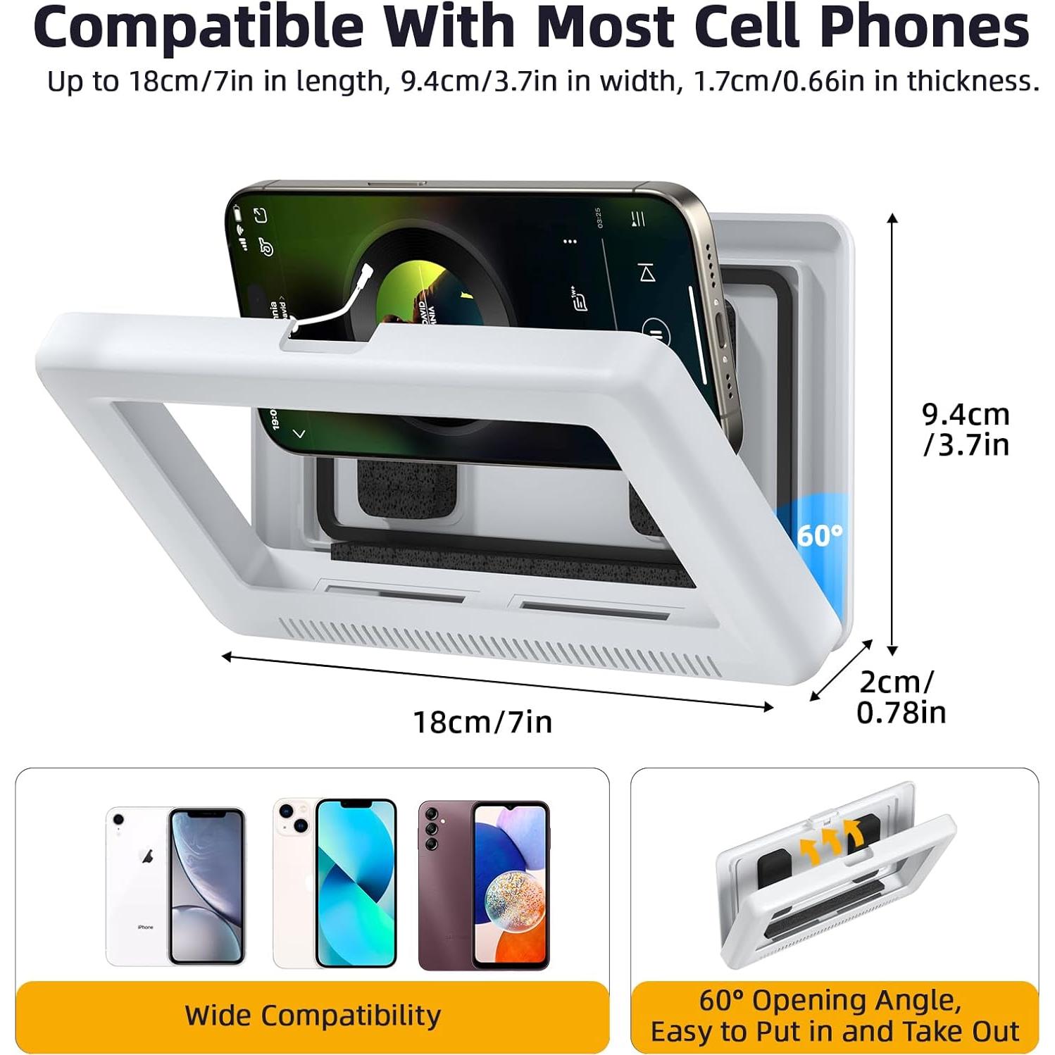 Soporte para Teléfono de Ducha Impermeable Geyrut 360° Ajustable