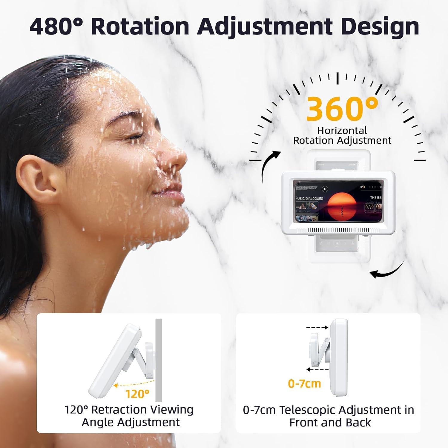 Soporte para Teléfono de Ducha Impermeable Geyrut 360° Ajustable