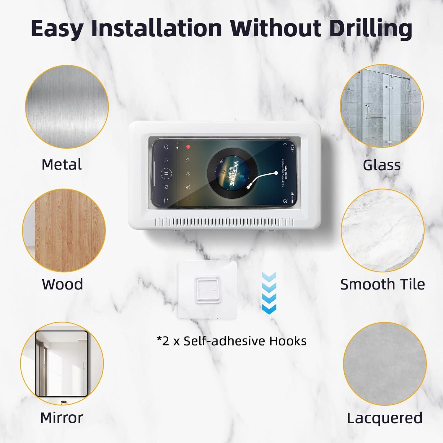 Soporte para Teléfono de Ducha Impermeable Geyrut 360° Ajustable