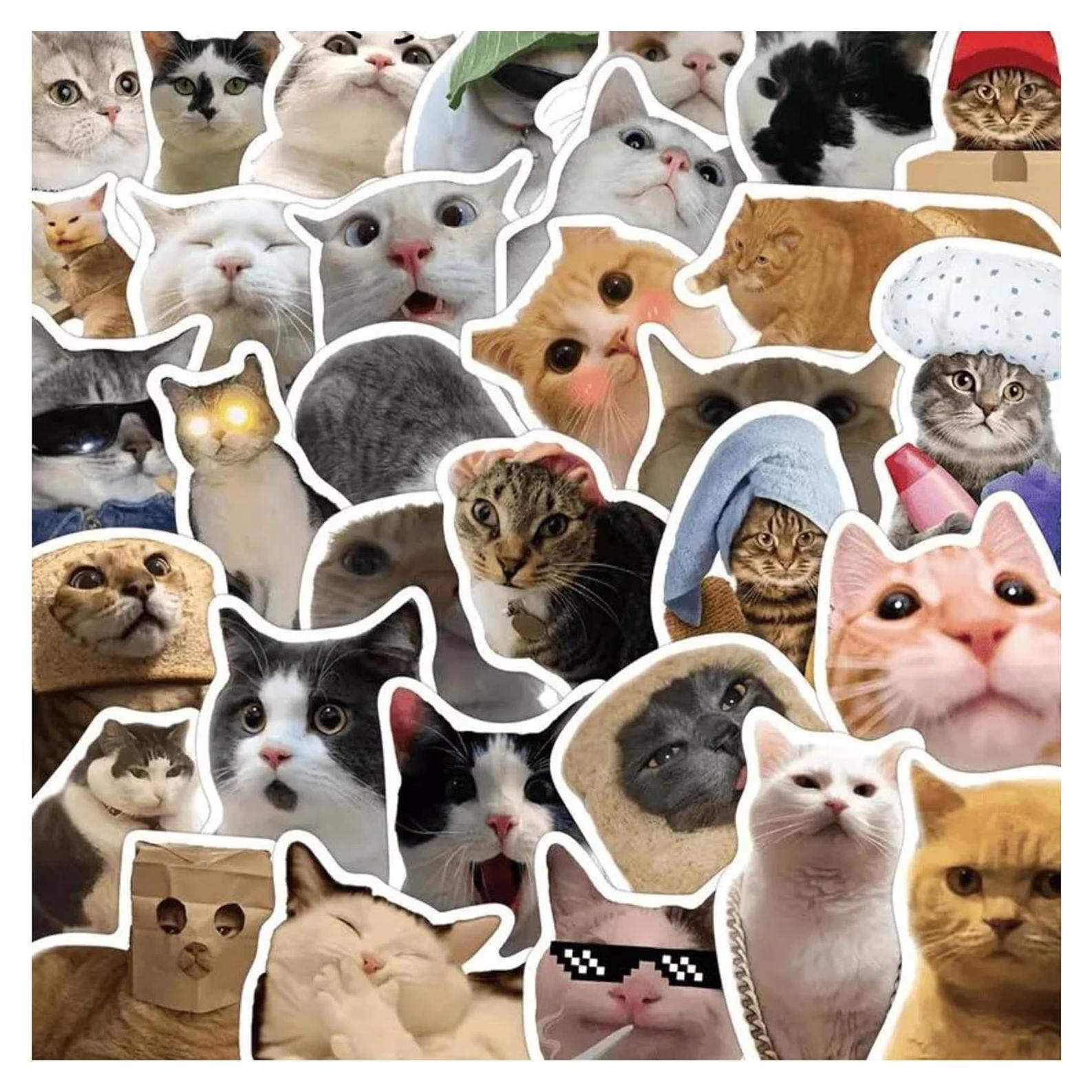 Pegatinas de Gato Kawaii STICKLUV - 50 Pcs Impermeables
