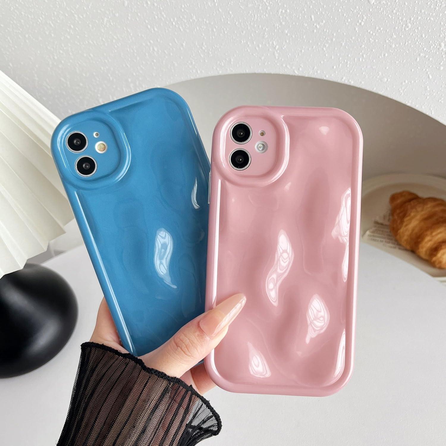 Funda suave Caseative para iPhone 11, Onda Ripple negra