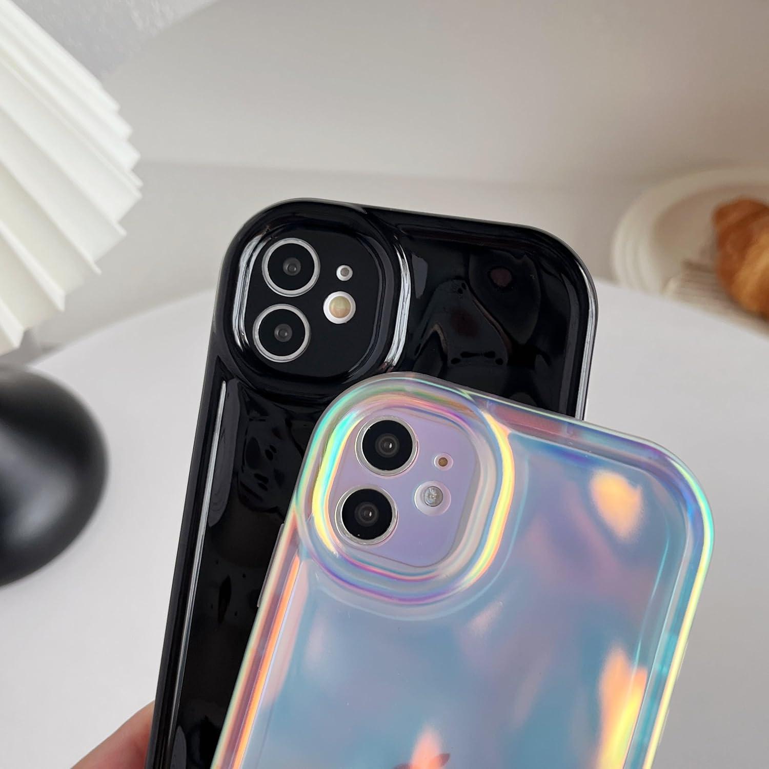 Funda suave Caseative para iPhone 11, Onda Ripple negra
